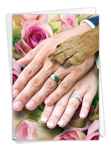 Nobleworks Hands And Dog Paw - Linda Tarjeta De Felicitación