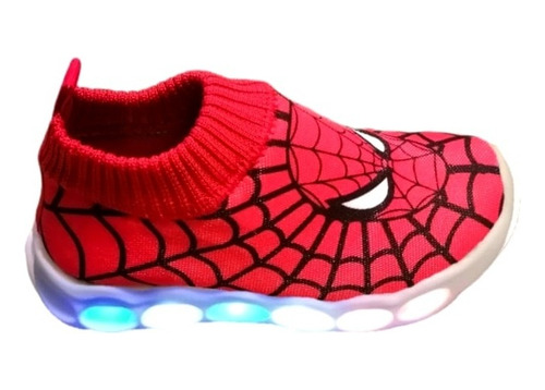 Tenis Niño Spiderman /hombre Araña Con Luces Led