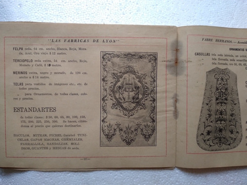 Antiguo Catálogo De Las Fábricas De Lyon Objetos Religiosos (Usado)