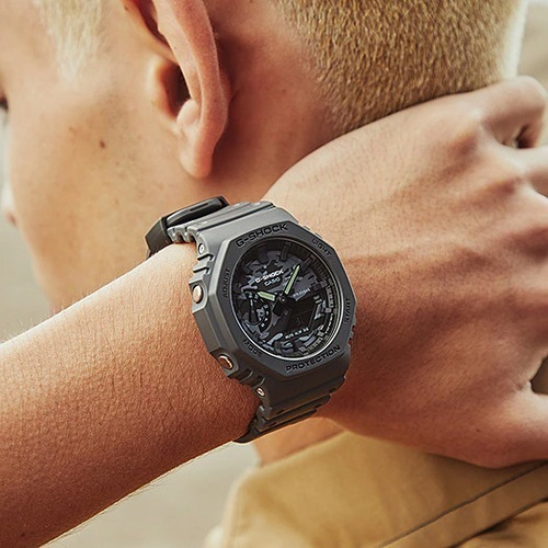 Imagen 5 de 6 de Reloj Casio G-shock Youth Camuflaje Ga-2100ca-8acr