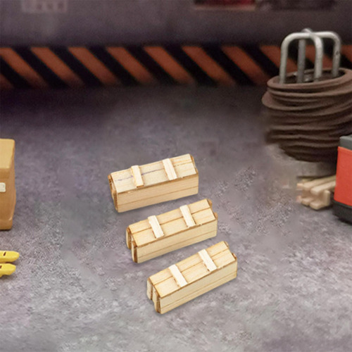 1/35 Caja De Madera Modelo De Construcción O Estilo