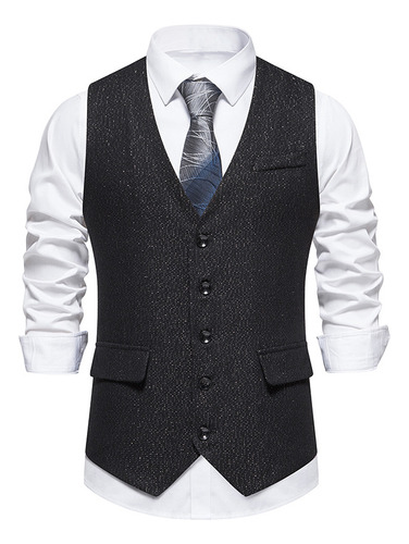 Chaleco Formal Casual De Negocios Para Hombre, Corte Ajustad