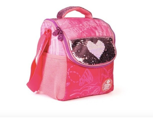 Lonchera Bolso Termico De Nena Xtrem Break Corazon Lentejuel