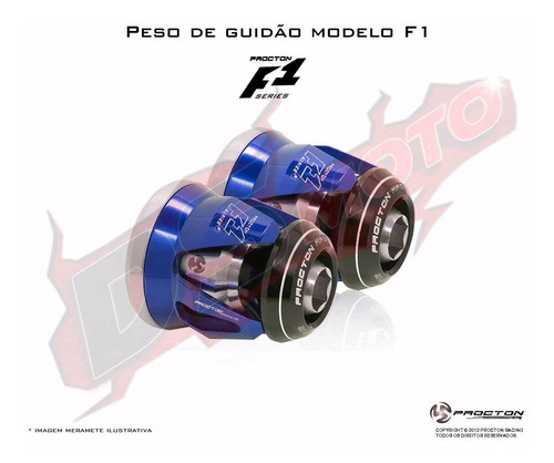 Peso De Guidão F1 Procton Racing - Yamaha Xj6 Xj6n Xj6f N F