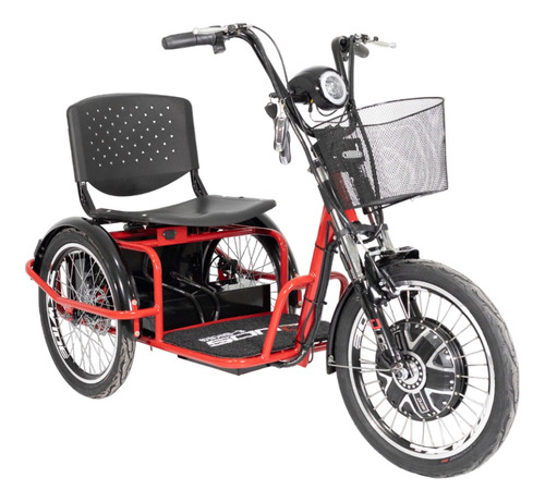 Triciclo Elétrico Duos Confortável Motor 800w