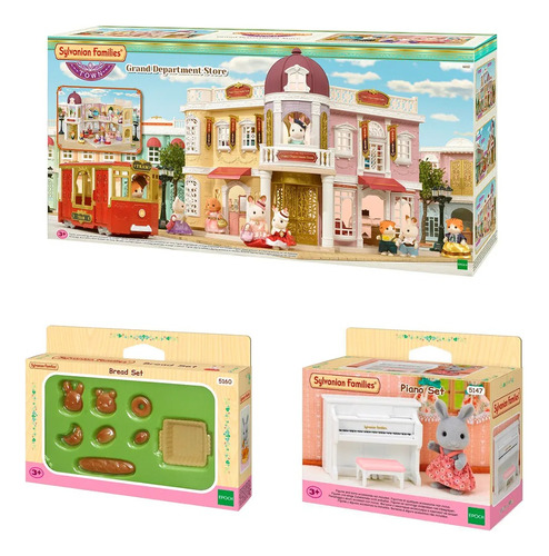 Diversión Con Set Sylvanian Families  Dep + Piano + Panes