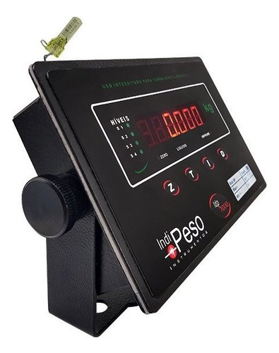 Indicador De Pesagem Aço Carbono 4 Saídas E Rs485 Modbus Rtu Cor Preto