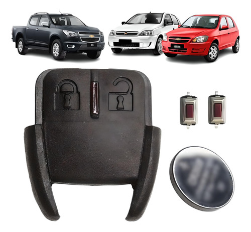 Kit Capa Chave Gm Celta Corsa Astra Prisma Vectra S10