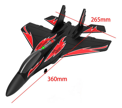 Rc Planeador Rc Avión Regalo Resistente Profesional Negro