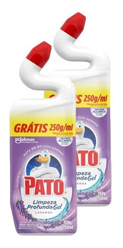 Kit 2 Pato Gel Uso Geral Lavanda Limpeza Profunda 750ml
