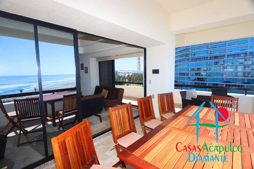 Imagen 6 de 30 de Cad Torre Uno 802. Departamento De Playa. Terraza Con Vista Al Mar