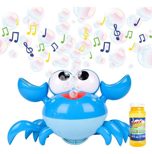 Máquina Burbujas Cangrejo Iluminada Con Música Para Niños. Color