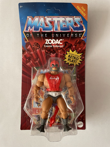 Zodac Motu Origins Fan Favorite Unpunched Cartón Maltratado (Usado)