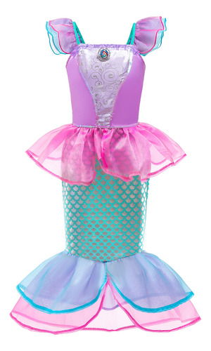 Estilo: Ropa Infantil, Vestido De Princesa Sirena, Falda Par