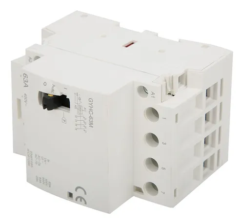 Heschen Household AC Contactor CT1-63 4 Pole Four Normally Open 220V/240V Coil Voltage 35 Mm DIN Rail Mount