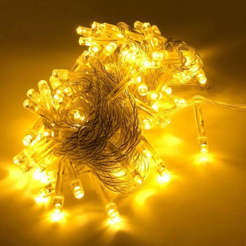Pisca-pisca/fio De Led De Natal 10 Metros A Prova D'água Luz Luzes Amarelo 110v