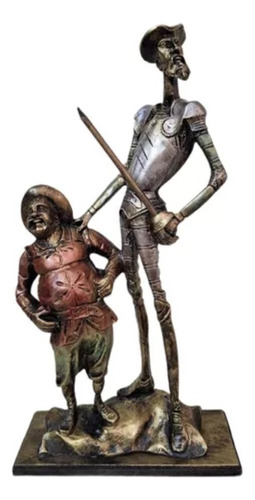 Quijote De La Mancha Y Sancho Panza, Estatua De Resina 45 Cm