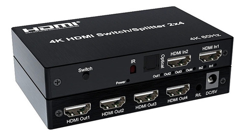 4k,60hz Interruptor De Matriz Hdmi,divisor 2 En 4