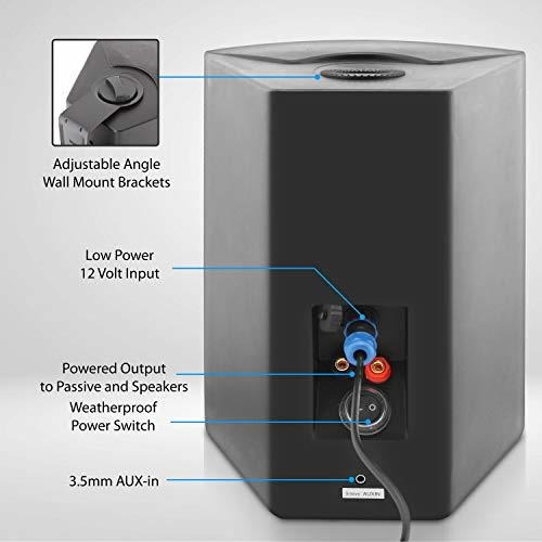Imagen 3 de 7 de Pyle - Par De Altavoces Para Interiores Y Exteriores Con Bl