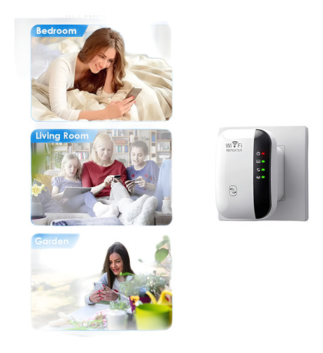 Repetidor/extensor Ap Wi-fi Inalámbrico Wifi De 300m Negro