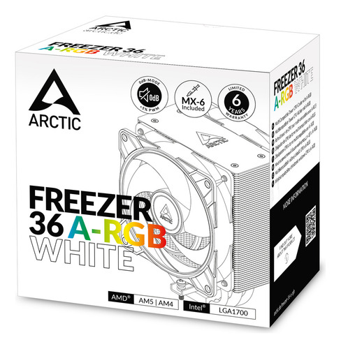 Cooler Cpu Arctic Freezer 36 A-rgb Blanco Doble Fan + Mx-6