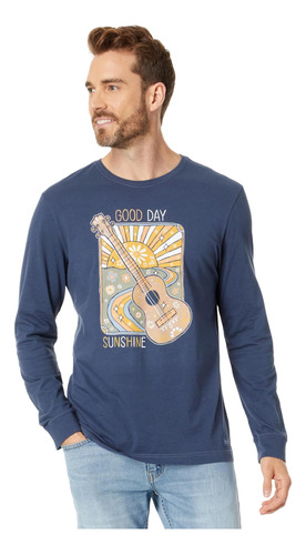 Life Is Good Day Sunshine Guitar Polera De Manga Larg