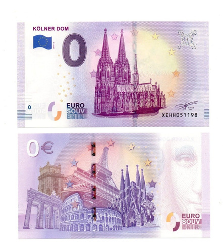 Alemania Billete 0 Euro Catedral De Colonia Sin Circular