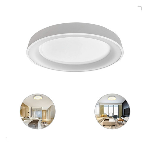 Plafon Led Moderno Redondo 3000k 38cm Round 28w Opus