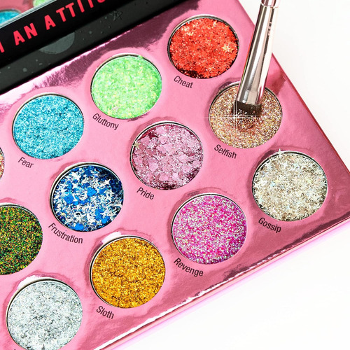 Rude Paleta De Sombras Makeup With An Attitude Sin Of Glitto Glitter