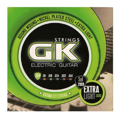 Encordado Guitarra Eléctrica Gk 09 Nickel Extra Light 2009
