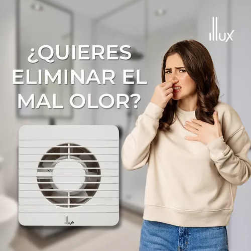  Illux de México VT-1904.B. Extractor de aire silencioso,  antirretorno, Elimina olores, vapor y humedad, para baño, cocina, 4  pulgadas: Herramientas y Mejoras del Hogar