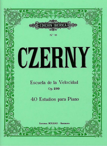 Libro: Escuela De Velocidad Op.299. Czerny, Karl. Boileau