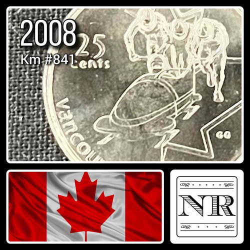 Canada - 25 Cents - Año 2008 - Km 841 - Bobsleigh