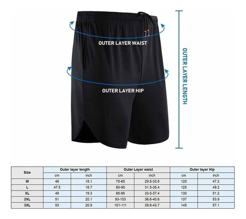 Gimnasio Short Deportes 2 En 1 Hombre Running Doble Capa