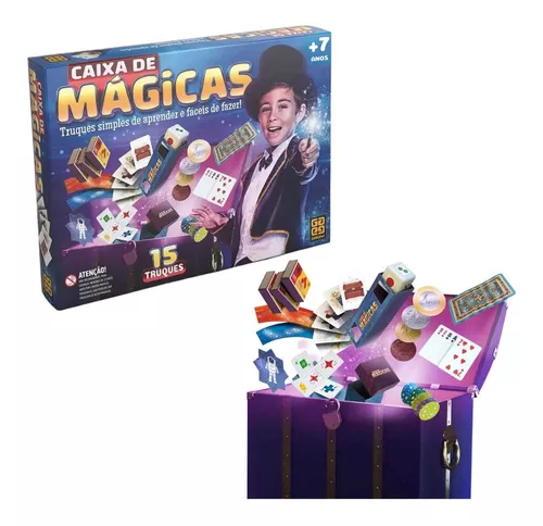 Jogo truque de magicas educativo tabuleiro com dicas + 7 anos em