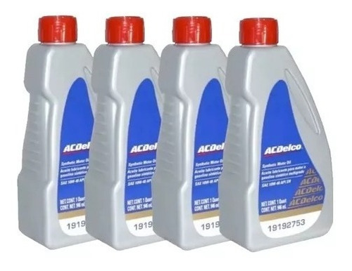 Aceite Sintetico Sae 10w-40 Para Motor 946ml Kit 4pzas.