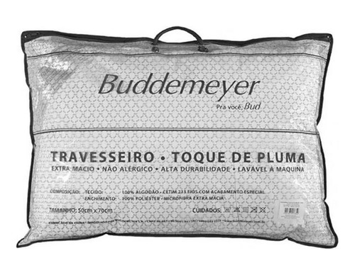 Travesseiro Toque De Pluma Buddemeyer 50x70cm Algodão Branco