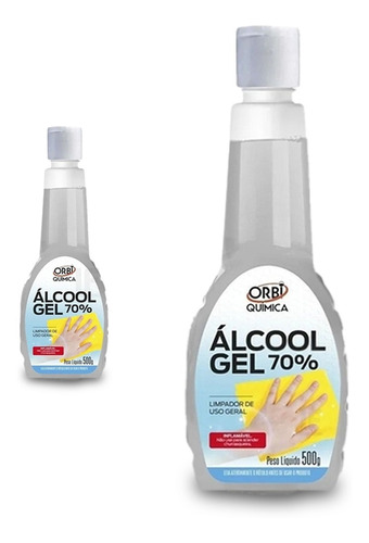 Álcool Gel Antivirus Bactericida 70% - 500g 2un