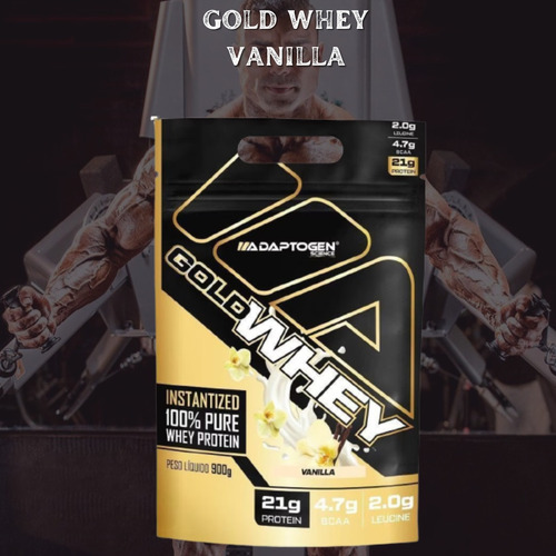 100% Gold Whey Refil Concentrado 900g - Adaptogen Science Sa