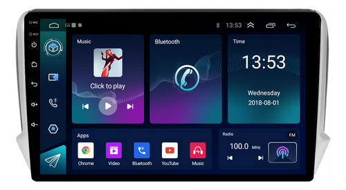 Multimidia Peugeot 208 14/18 9p Android Auto Carplay 32gb