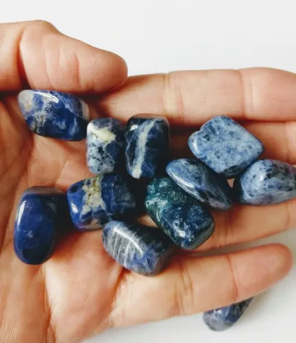 Piedra Sodalita Rolada + Folleto Propiedades