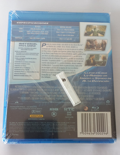 Piratas Del Caribe 3 - Blu-ray - Nueva Y Sellada