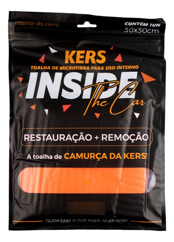 Toalha De Microfibra Kers 30x30cm Para Restauração 500gsm Cor Laranja