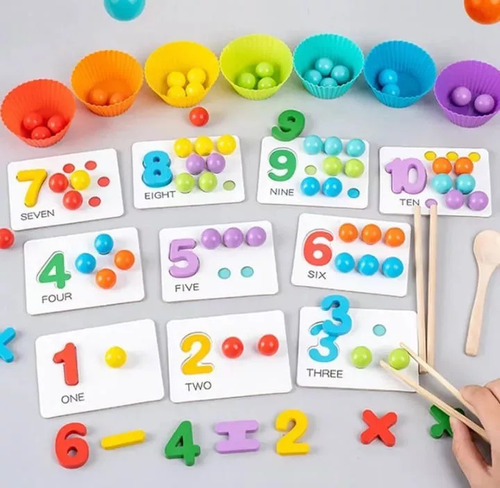 Juego Montessori Matemáticas Didáctico De Madera Motricidad