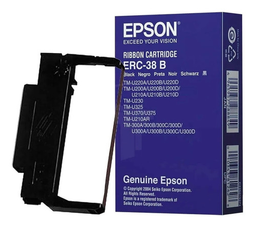 Cinta Epson Erc-38b Original, Caja 10 Und, Srp-270, Tmu-220
