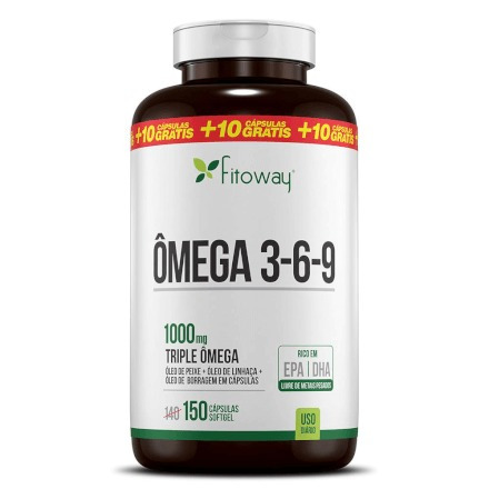 Ômega 3-6-9 Fitoway Farma (peixe + Linhaça + Borragem) 1.000