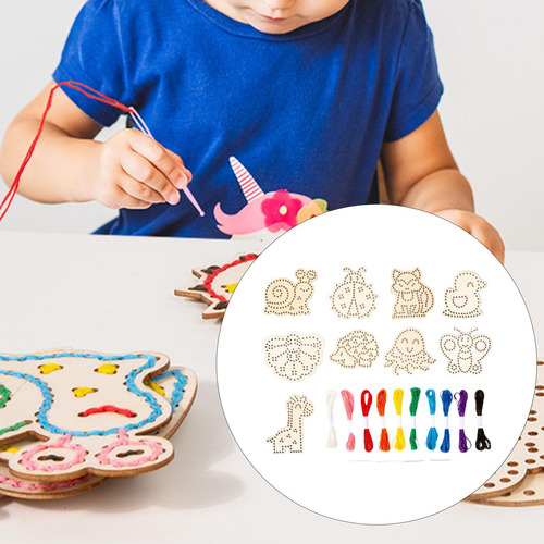 Juguete De Madera Con Cordones De Animales, Juego De
