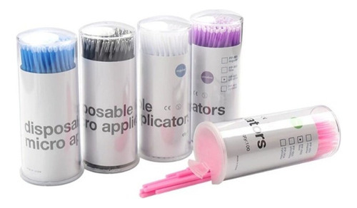 100 Microbrush Cotonetes Extensão De Cílios Fio A Fio