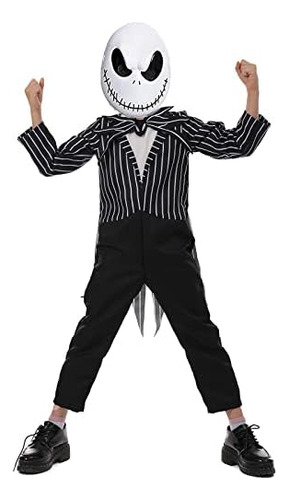 Cafele Disfraz De Jack Niños Niños El Esqueleto Skellington