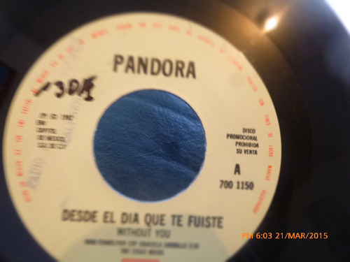 Vinilo Single De Pandora -desde El Dia ( A62